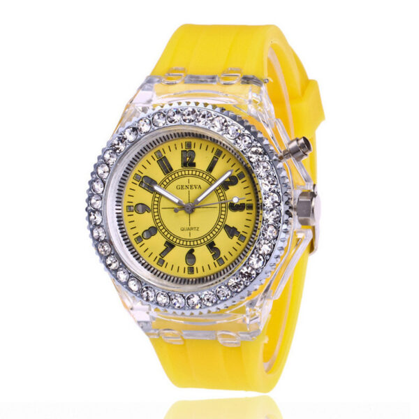 LED Luminous Watches Geneva Women Quartz Watch Women Ladies Silicone Bracelet Watches - Image 5