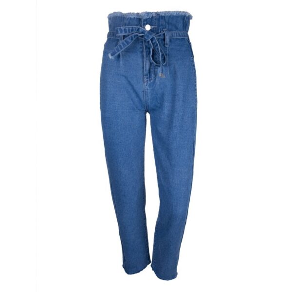 vintage tassels high waist jeans with gu charge women summer autumn - Image 4