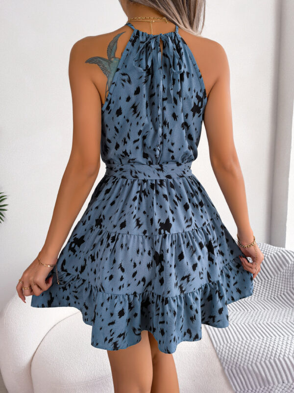 Casual Leopard Print Ruffled Swing Dress Summer Fashion Beach Dresses Women - Image 6