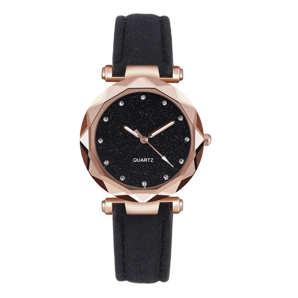 Casual Women Romantic Starry Sky Wrist Watch Leather Rhinestone Designer Ladies Clock - Image 7