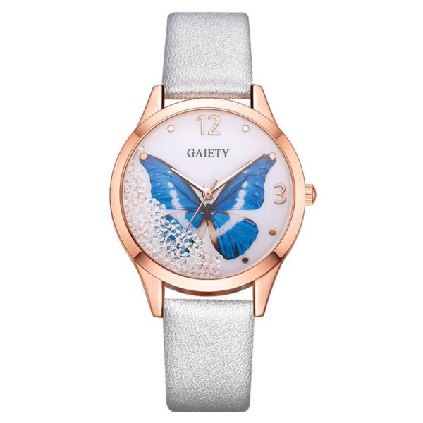 Gaiety Brand Women Watches Luxury Removable Rhinestone Butterfly Watches Ladies Leather Dress Ladies Wrist Watches Female Clock - Image 2