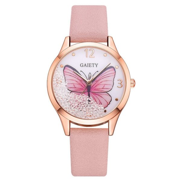 Gaiety Brand Women Watches Luxury Removable Rhinestone Butterfly Watches Ladies Leather Dress Ladies Wrist Watches Female Clock - Image 5