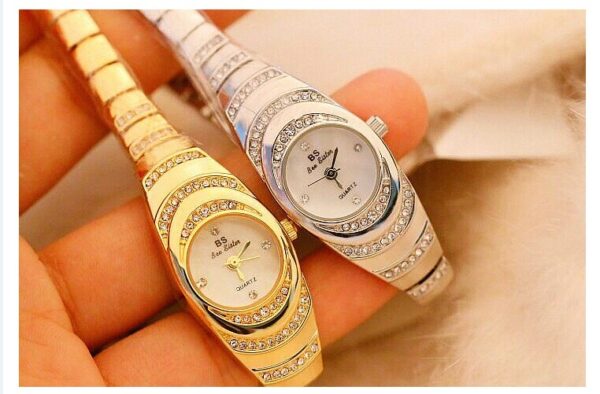 Ladies Gold Watch Diamond Wristwatch Female Fashion Bracelet Watches Women Full Diamond Watch - Image 4