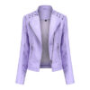 Women's Leather Jackets Women's Short Jackets Slim Thin Leather Jackets Ladies Motorcycle Suits - Image 7