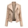 Women's Leather Jackets Women's Short Jackets Slim Thin Leather Jackets Ladies Motorcycle Suits - Image 9