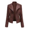 Women's Leather Jackets Women's Short Jackets Slim Thin Leather Jackets Ladies Motorcycle Suits