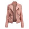 Women's Leather Jackets Women's Short Jackets Slim Thin Leather Jackets Ladies Motorcycle Suits - Image 10