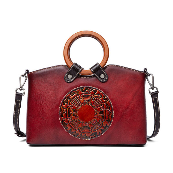 Fashion Vintage Designer Ladies Bags Genuine Leather Womens Handbags For Women Shoulder Bag - Image 3