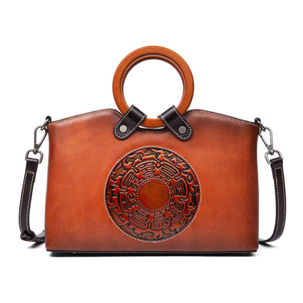 Fashion Vintage Designer Ladies Bags Genuine Leather Womens Handbags For Women Shoulder Bag - Image 2