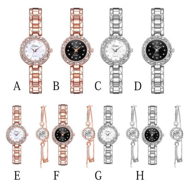 Watches-Set Bangle Clock Bracelet Wrist-Watch Quartz Women Fashion Ladies Brand Luxury - Image 3