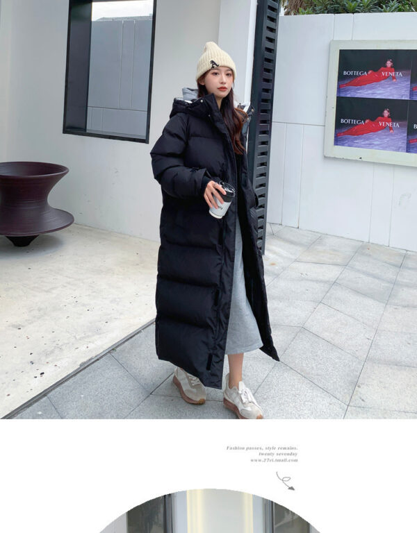 Korean-style Mid-length Over-the-knee Down Cotton-padded Coat - Image 8