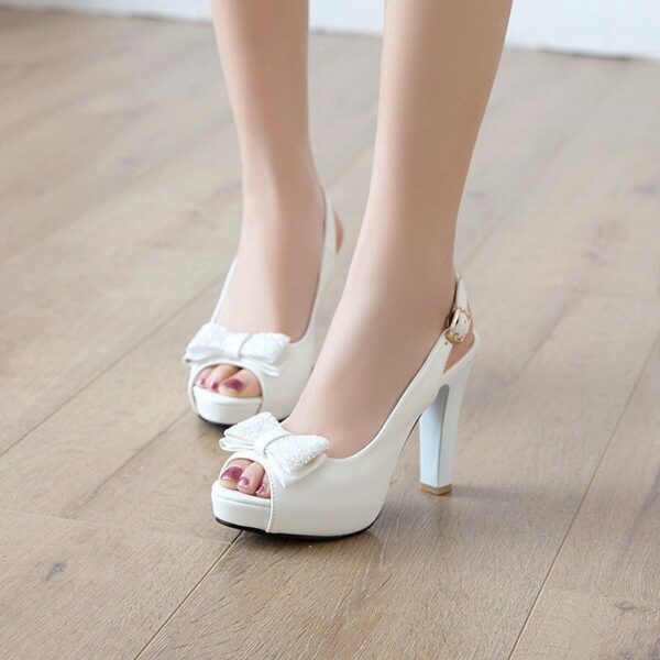 Bow high heel women shoes - Image 2