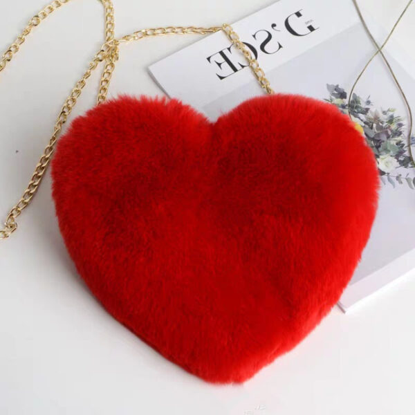 Love Bags For Women Plush Chain Shoulder Bags Valentine's Day Party Bag - Image 6