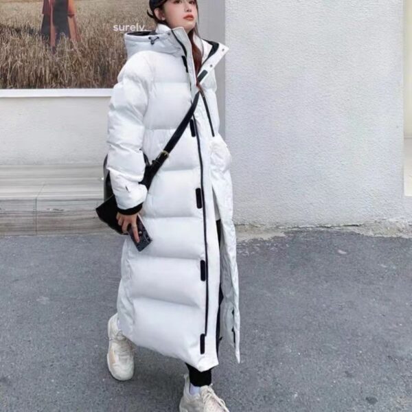 Korean-style Mid-length Over-the-knee Down Cotton-padded Coat - Image 6