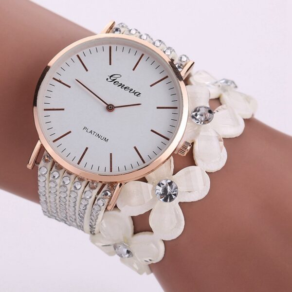 Fashion Geneva Flowers Watches Women Dress Elegant Quartz Bracelet Ladies Watch Crystal Diamond Wrist Watch Gift Reloj Mujer - Image 7