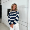 Loose Striped Pullover Sweater Fashion Versatile Long-sleeved Knitted Tops For Women Clothing - Image 5