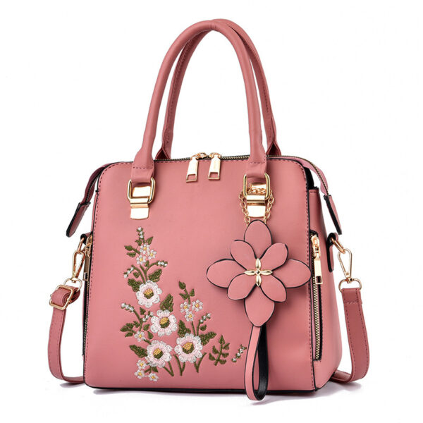 Fashion Flowers Embroidered Handbag Women Shoulder Messenger Bags - Image 7