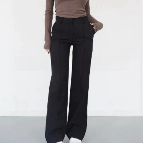 Women's Casual Design Stitching Straight Slim-fit Pants - Image 10