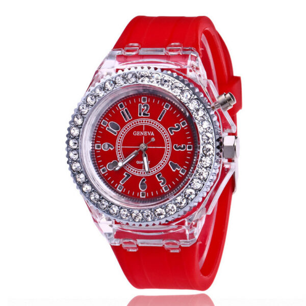 LED Luminous Watches Geneva Women Quartz Watch Women Ladies Silicone Bracelet Watches - Image 7