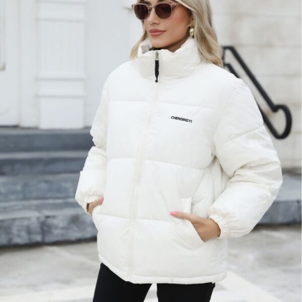 Winter Coat Women Casual Windproof Down Cotton Coat Warm Thickened Jacket Solid Outwear All-match Loose Tops Clothing - Image 6