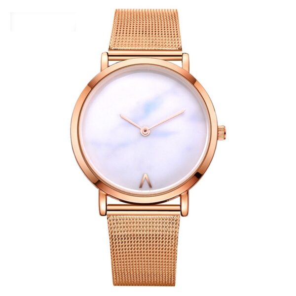 Vansvar fashion brand silver and gold mesh band creative marble wristwatch casual women quartz watches gift relogio feminino - Image 5