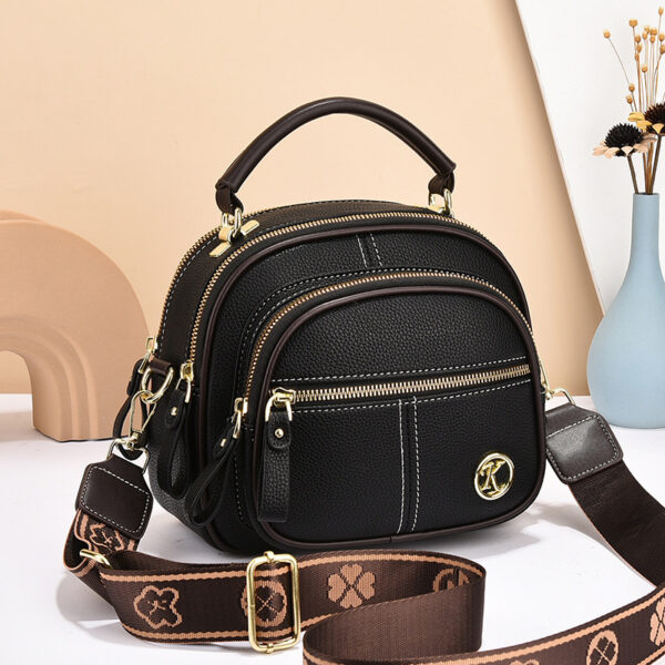 Versatile Crossbody Bag For Women Multi-zipper Design Shoulder Bags With Portable Fashion Handbags Small Square Bag - Image 6