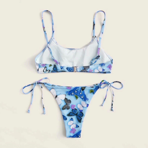 Summer Flowers Print Bikini Sexy Beach Swimming Suit Fashion Push Up Swimsuit Womens Clothing - Image 6