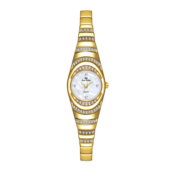 Ladies Gold Watch Diamond Wristwatch Female Fashion Bracelet Watches Women Full Diamond Watch - Image 7