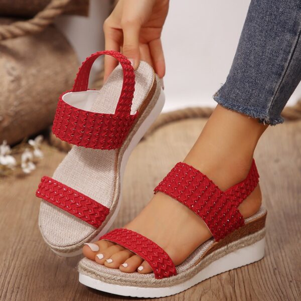 Summer Fashion Wedge Sandals For Women Peep-toe Shoes For Women - Image 2