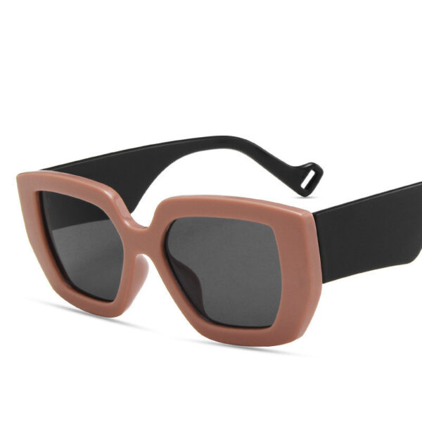 Side Sunglasses Personality Polygon Contrast Sunglasses Retro Sunglasses - Image 3