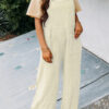 Fashion Square Neck Jumpsuit With Pockets Spring Summer Casual Solid Color Loose Overalls Womens Clothing - Image 4