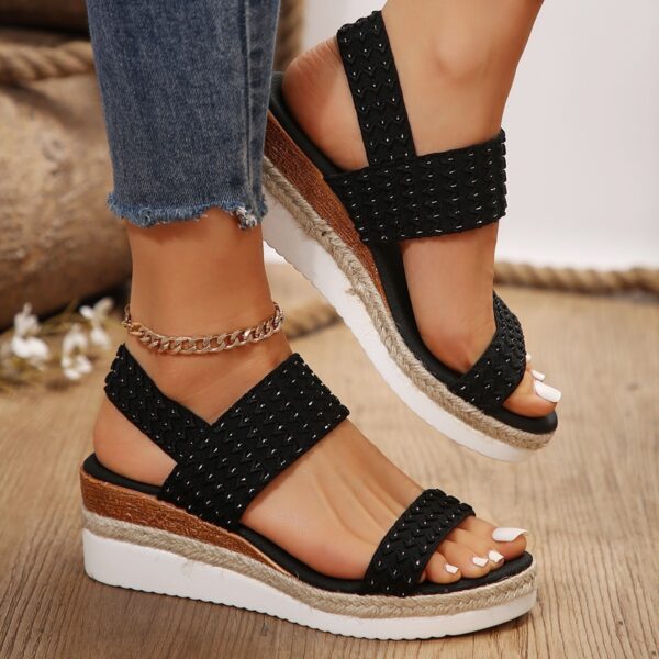 Summer Fashion Wedge Sandals For Women Peep-toe Shoes For Women - Image 8