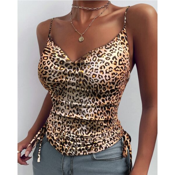 Spaghetti Strap Tops V-neck Camisole Shirts Women Summer Clothes - Image 8