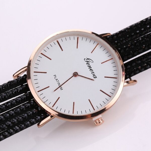 Fashion Geneva Flowers Watches Women Dress Elegant Quartz Bracelet Ladies Watch Crystal Diamond Wrist Watch Gift Reloj Mujer - Image 9