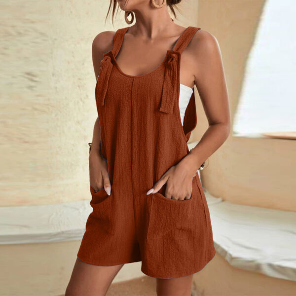 Women's Casual Fashion Solid Color Camisole Jumpsuit - Image 6