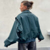 Loose Fashion Lapel Zip-up Jacket Cool Long Sleeve Zipper Closure Moto Biker Leather Jacket Womens Clothing - Image 9