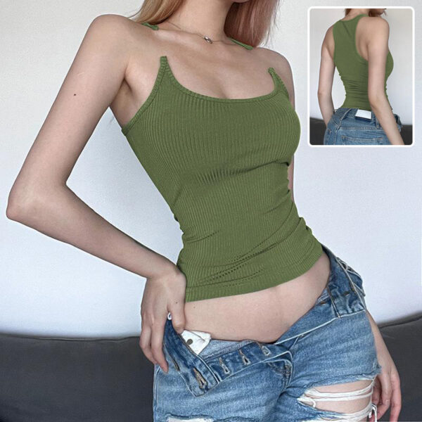 Y2K Invisible Camisole Vest Ins Fashion Slim U-neck Top Summer Women's Clothing - Image 3