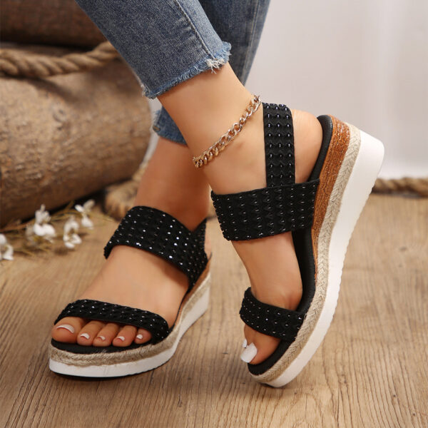 Summer Fashion Wedge Sandals For Women Peep-toe Shoes For Women - Image 3