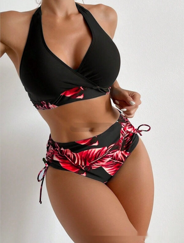 European And American High Waist Halter Bikini Women's Swimsuit - Image 4