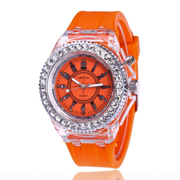 LED Luminous Watches Geneva Women Quartz Watch Women Ladies Silicone Bracelet Watches - Image 9