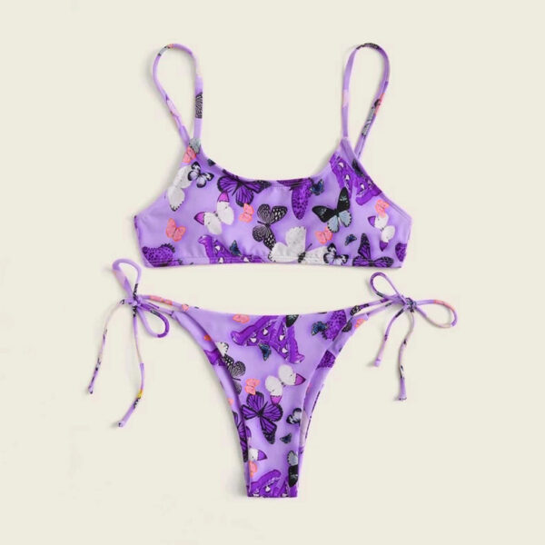 Summer Flowers Print Bikini Sexy Beach Swimming Suit Fashion Push Up Swimsuit Womens Clothing - Image 10