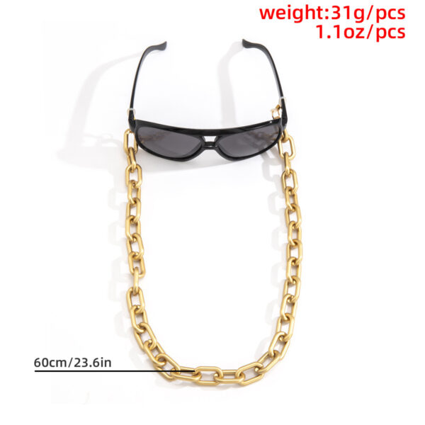 Fashion Retro Flannel Geometric Ring Glasses Chain - Image 9