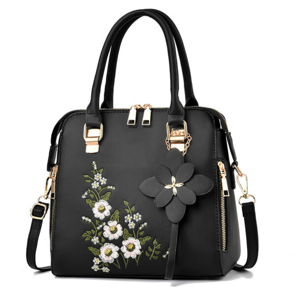 Fashion Flowers Embroidered Handbag Women Shoulder Messenger Bags - Image 2