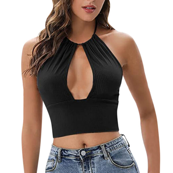 Camisole Halter Vest Women Summer Sexy Hollow Tops - Image 10