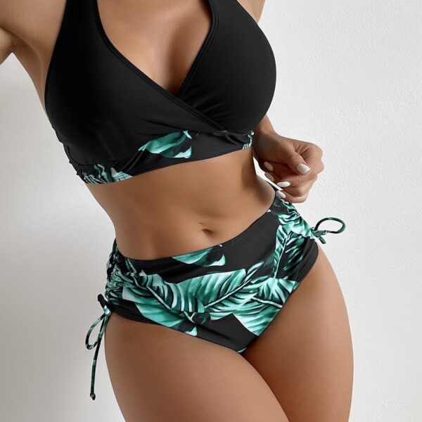 European And American High Waist Halter Bikini Women's Swimsuit - Image 2