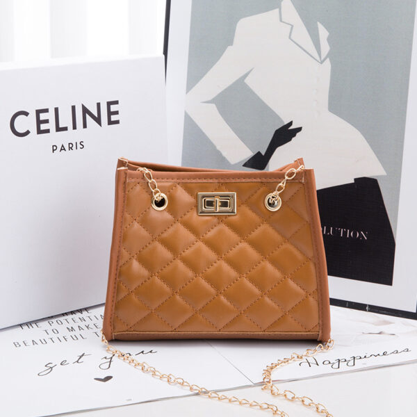 Mini Chain Shoulder Bags Rhombus Sewing Small Square Bags For Women - Image 6