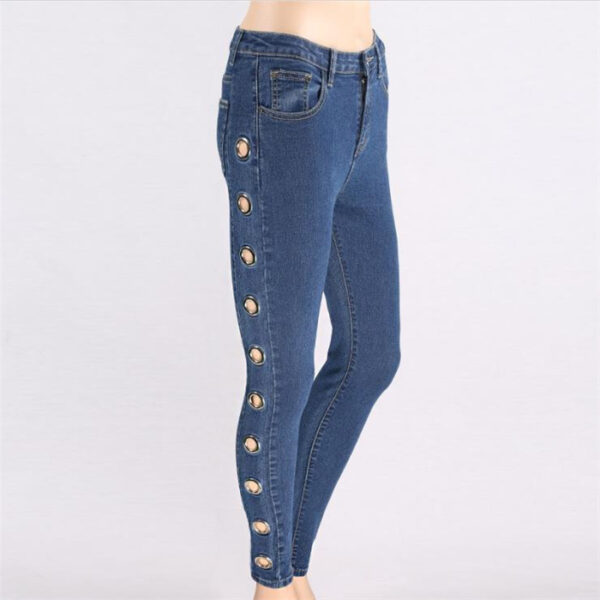 Fashion Tight Hoop Jeans For Women - Image 4