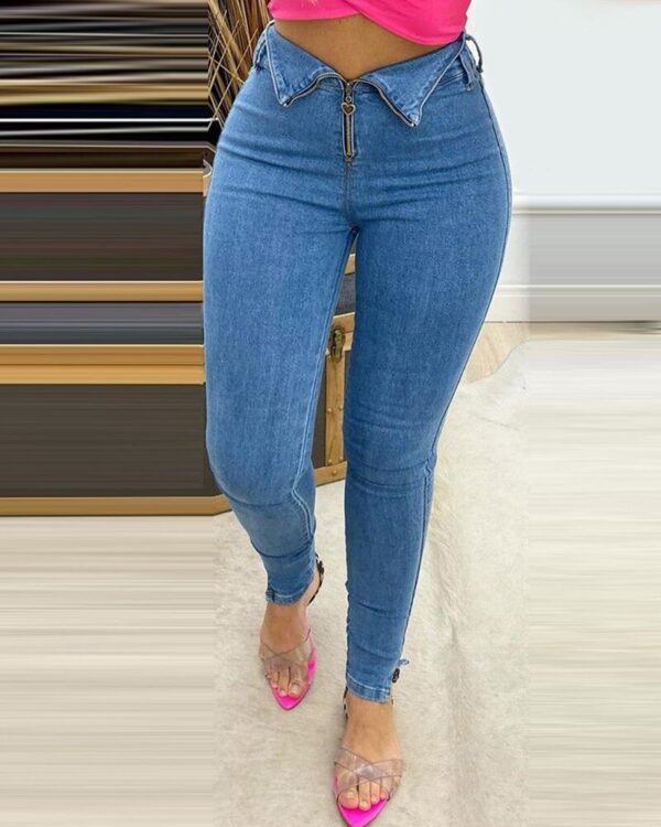 Fashion casual jeans with jeans - Image 3