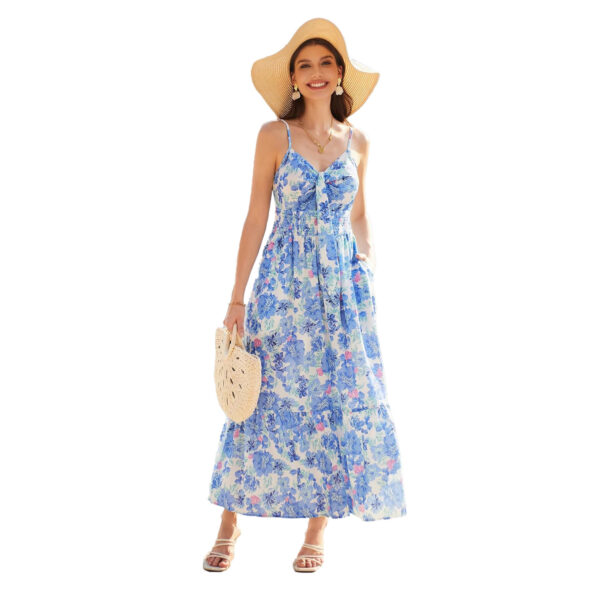 Bohemian Printing Slip Dress Vacation - Image 8