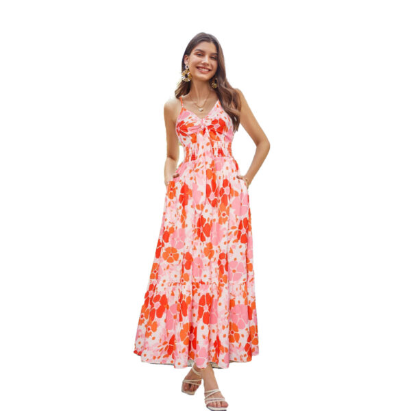 Bohemian Printing Slip Dress Vacation - Image 2